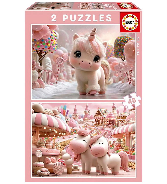 Educa Puslespil - 2x48 Brikker - Sweet Unicorns