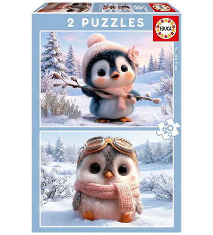 Educa Puslespil - 2x20 Brikker - Cute Penguins