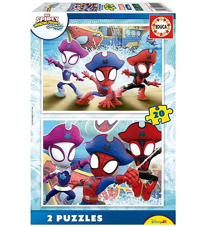 Educa Puslespil - 2x20 Brikker - Spidey Waterwebs
