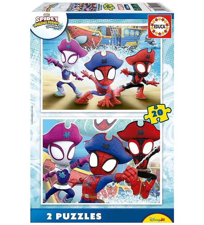 Educa Puslespil - 2x20 Brikker - Spidey Waterwebs