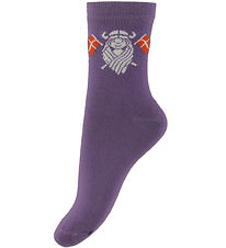 Danefæ Strømper - DaneDanmark - Grey Plum FlagFreja