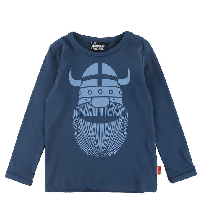 Danefæ Bluse - DaneBasic - Dark Grey Blue Erik