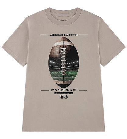Abercrombie & Fitch T-Shirt - Football Fill - Chateau Gray
