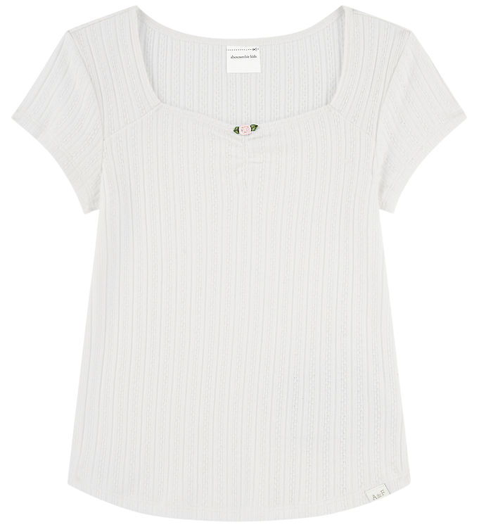 Abercrombie & Fitch Bluse - Rosette Pointelle - Jet Stream