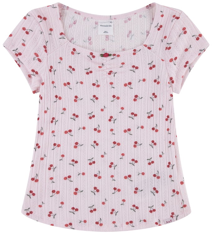 Abercrombie & Fitch T-shirt - Cherry Cluster m. Hulmønster