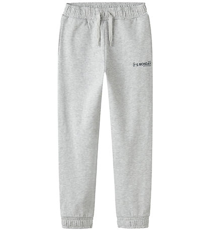 Name It Sweatpants - NkmLeland - Light Grey Melange