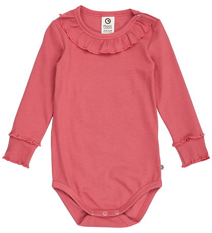 Müsli Body l/æ - Rib - Cozy Me Frill Collar - Baroque Rose