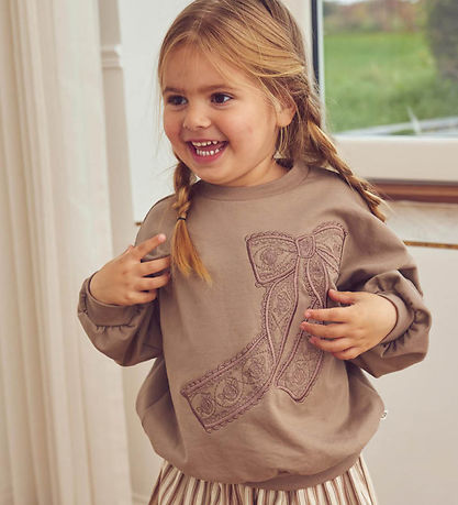 Müsli Sweatshirt - Cozy Me Bow - Walnut