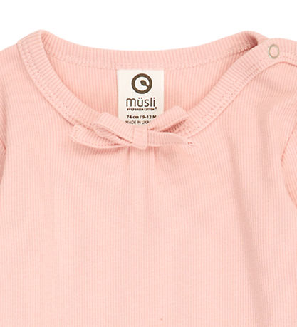 Müsli Body l/æ - Rib - Cozy Me Frill - Blush