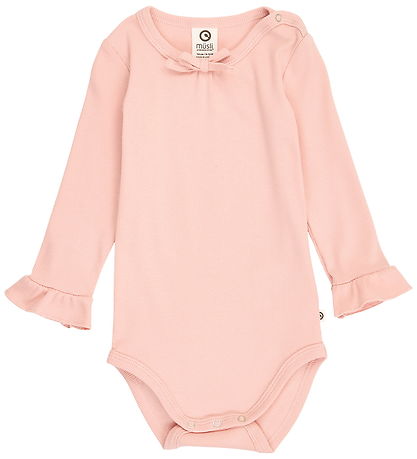 Müsli Body l/æ - Rib - Cozy Me Frill - Blush