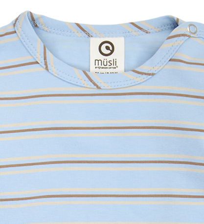 Müsli Body l/æ - Storybook Stripe - Soft Blue/Walnut/Oak