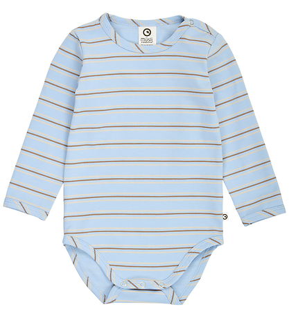 Müsli Body l/æ - Storybook Stripe - Soft Blue/Walnut/Oak