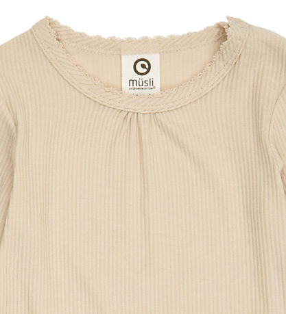 Müsli Body l/æ - Rib - Mellow Picot - Oak