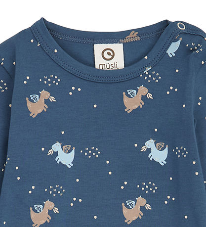 Müsli Body l/æ - Storybook - Navy/Soft Blue/Walnut