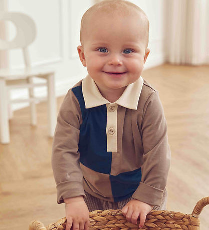 Müsli Polobluse - Cozy Me Color Block - Walnut