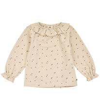 Müsli Bluse - Fleur Frill Collar - Oak/Walnut/Blush