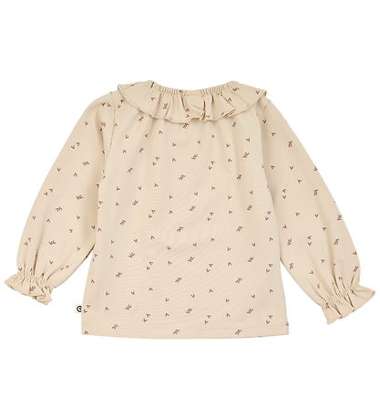 Müsli Bluse - Fleur Frill Collar - Oak/Walnut/Blush