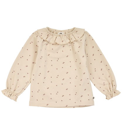 Müsli Bluse - Fleur Frill Collar - Oak/Walnut/Blush