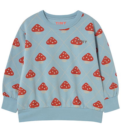 Tiny Cottons Sweatshirt - Mushrooms - Denim Blue