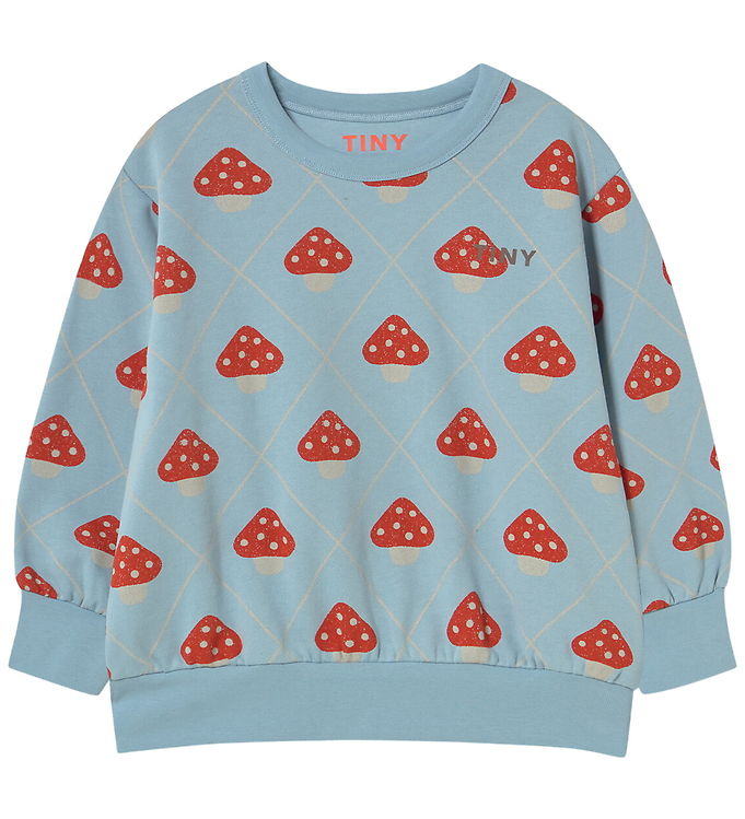 Tiny Cottons Sweatshirt - Mushrooms - Denim Blue