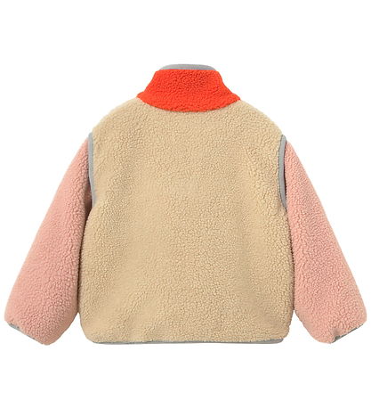 Tiny Cottons Fleecejakke - Color Block Sherpa - Vanilla