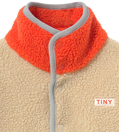 Tiny Cottons Fleecejakke - Color Block Sherpa - Vanilla