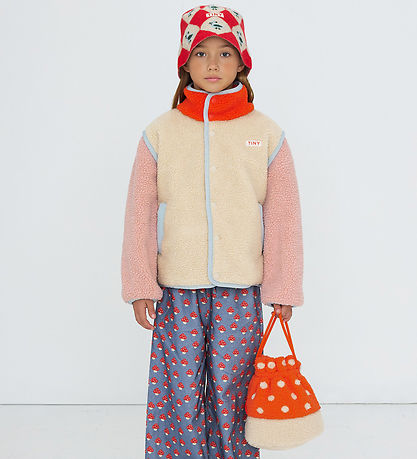 Tiny Cottons Fleecejakke - Color Block Sherpa - Vanilla