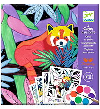 Djeco Creation Set - Watercolour - Card w. Frame - The Jungle