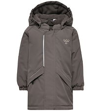 Hummel Vinterjakke - hmlMini Chevron - Tex - Dark Gull Gray