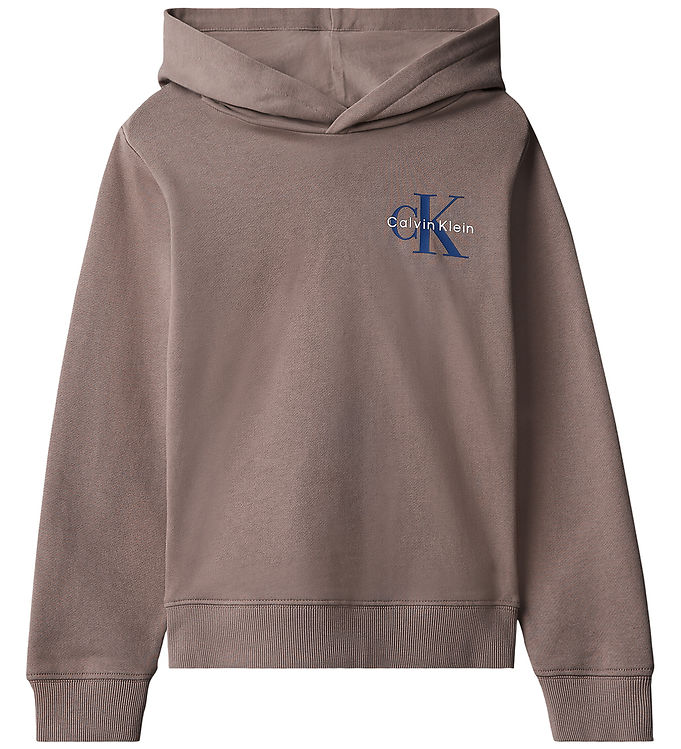Calvin Klein Hættetrøje - Monologo - Iron Grey