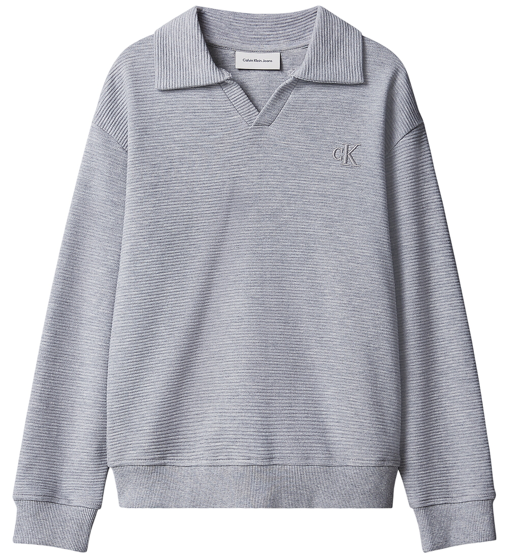 Calvin Klein Sweat-shirt - Ottoman - Medium Grey HeatherGrey - Calvin Klein - 12 ans 152 - Sweat-shirt 80 €
