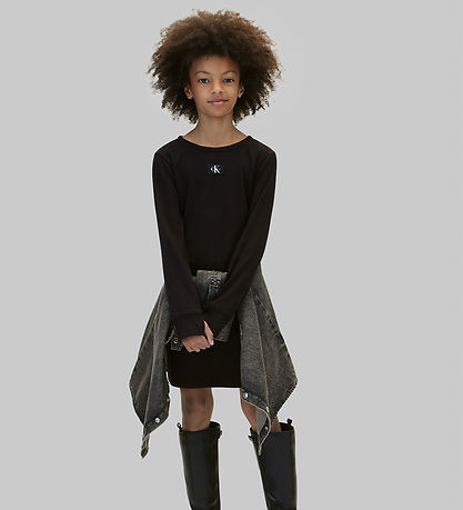 Calvin Klein Kjole - MonoLogo - pvh BlackBlack