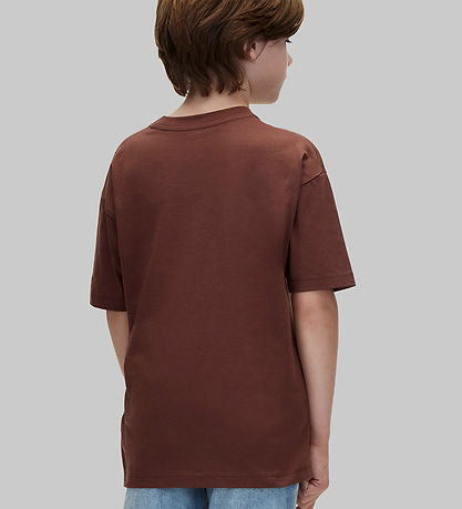 Calvin Klein T-shirt - Interest Placement - Rocky RoadBROWN