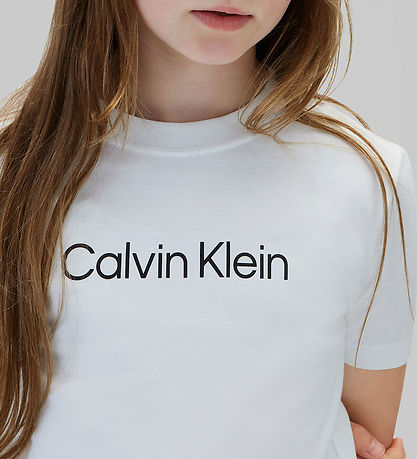 Calvin Klein T-shirt - INST Logo - Bright WhiteWHITE