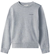 Calvin Klein Sweatshirt - INST Logo - Medium Grey HeatherGREY