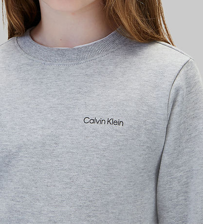 Calvin Klein Sweatshirt - INST Logo - Medium Grey HeatherGREY
