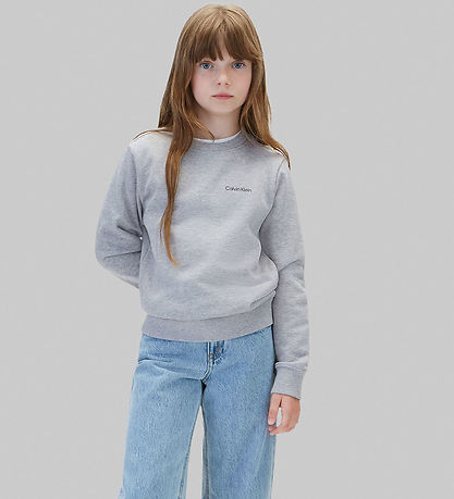 Calvin Klein Sweatshirt - INST Logo - Medium Grey HeatherGREY