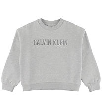 Calvin Klein Sweatshirt - Outline - Gråmeleret m. Print