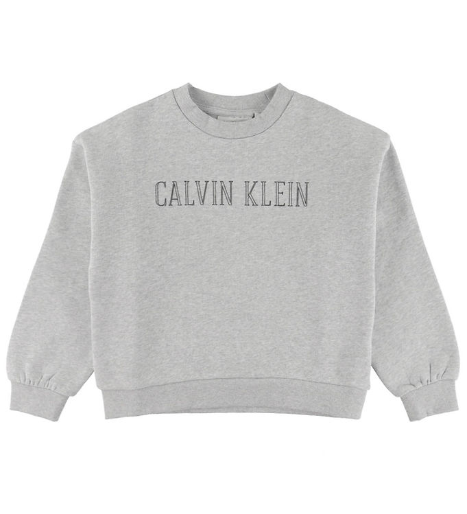 Calvin Klein Sweatshirt - Outline - Gråmeleret m. Print
