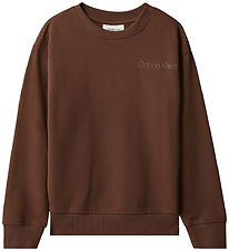 Calvin Klein Sweatshirt - Back Print - Rocky RoadBROWN