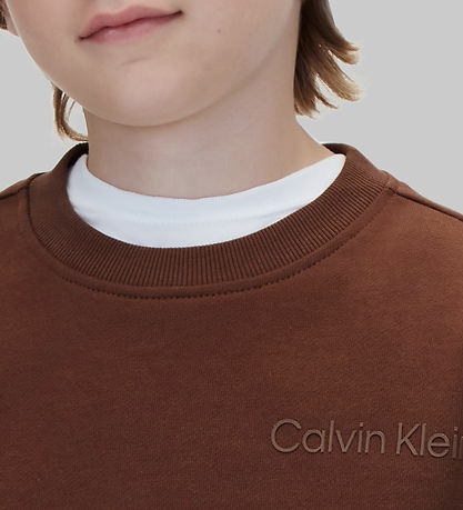 Calvin Klein Sweatshirt - Back Print - Rocky RoadBROWN