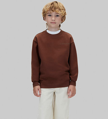 Calvin Klein Sweatshirt - Back Print - Rocky RoadBROWN