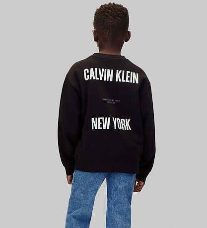 Calvin Klein Sweatshirt - Back Print - Pvh BlackBlack