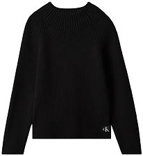 Calvin Klein Sweatshirt - Rib - Chunky - Pvh BlackBlack