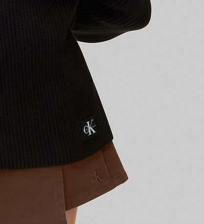Calvin Klein Sweatshirt - Rib - Chunky - Pvh BlackBlack