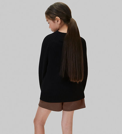 Calvin Klein Sweatshirt - Rib - Chunky - Pvh BlackBlack