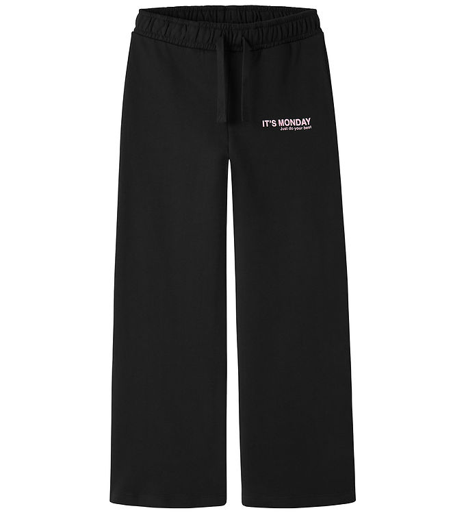 Name It Sweatpants - Wide - NkfLioca - Black