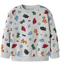 Name It Sweatshirt - NmmLeon - Light Grey Melange