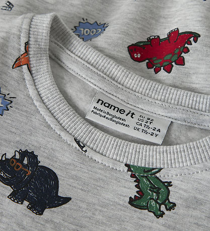 Name It Sweatshirt - NmmLeon - Light Grey Melange