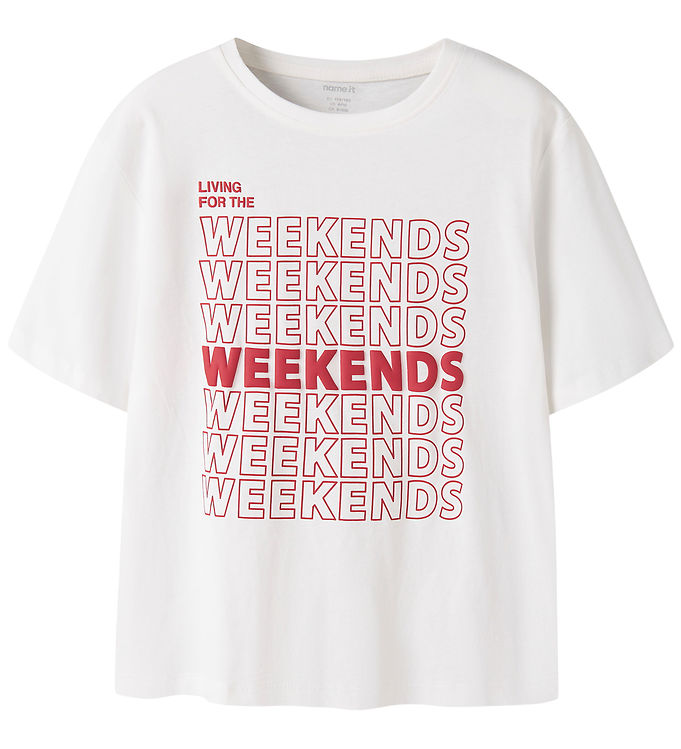 Name It T-shirt - Nkflatun - Cloud Dancer